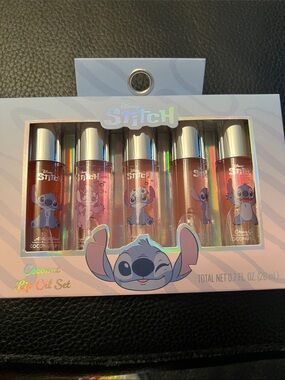 Disney Stitch Coconut Lip Oil Set - Pink, Tan, Gold Shades